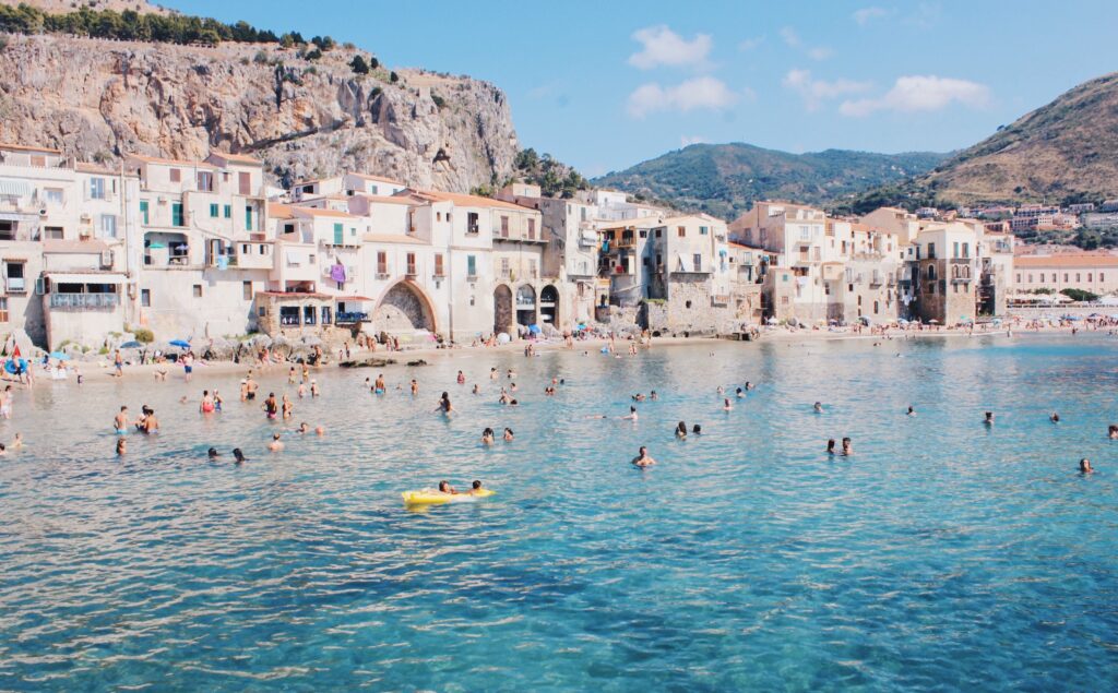 Beach town in Sicily, Italy